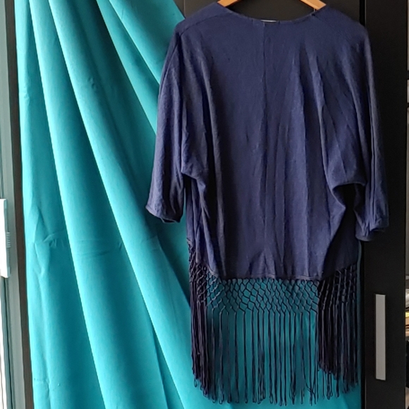 Olivia Moon Crochet Fringe Cardigan - Picture 2 of 4